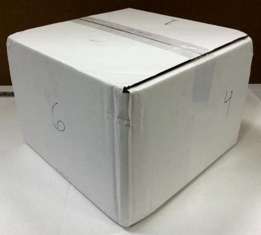A white cardboard box.
